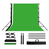 Photography Background Stand with 3 Backdrops Kit (2.6 x 3m)