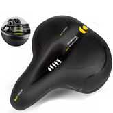 Wide Bike Saddle Shock Bike Seat (Yellow)