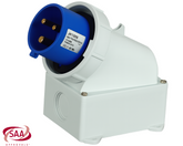 Caravan Lead Connector Male White 16A IP67