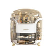 Makeup Case Makeup Box Dustproof Cosmetic Storage Box Organizer (White)