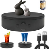 360 Degree Rotatable Electric Turntable Display Stand (Black)