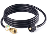 Propane Tank Hose Extension with Gauge