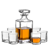 Whiskey Decanter With 6 Glasses