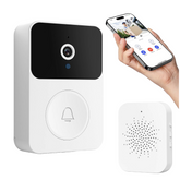 Doorbell Camera with Night Vision Video Doorbell (White)