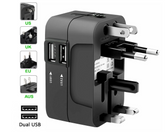 Worldwide All in One Universal Travel Adaptor with Dual USB Charging Ports