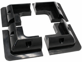 4 Solar Panel Mounting Bracket Black Corner Set Kit