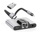 USB Type-C and Lightning to Ethernet Adapter Hub