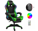 Gaming Chair Racing Chair with Speaker and RGB Light (Green)
