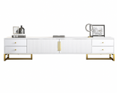 Unique Entertainment Unit TV Cabinet Consol Table (White)