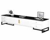 Unique Entertainment Unit TV Cabinet Console Table (Black and White)