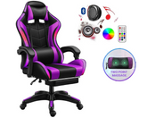 Gaming Chair with Speaker and RGB LED Purple