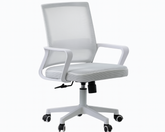 Office Chair Swivel Chair Ergonomic Office Chair (White)