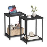 VASAGLE Bed Side Tables End Table (Black)