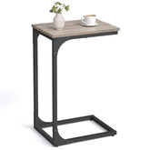 Vasagle C-Shaped End Table Bedside Laptop Table - Greige