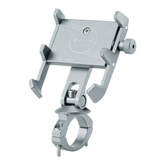 Bike Mobile Phone Holder Anti Sleep Rotating Mobile Phone Clamp (Silver)