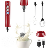 Electric Milk Frother Rechargeable Whisk Mixer Stirrer