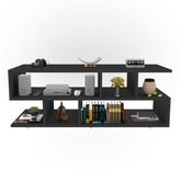 Elegant Z Shape TV Entertainment Units TV Stand (Black)