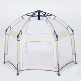 Baby Playpen Kids Tent Carrying Bag Portable Play Yard Toddlers (Beige)