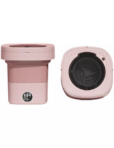 8L Foldable Washing Machine Mini Underwear Laundry Machine (Pink)
