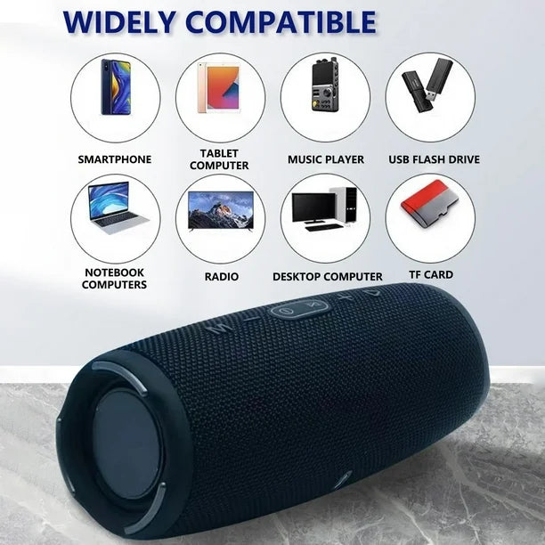 Outdoor Portable Waterproof Bluetooth Speaker (Black)