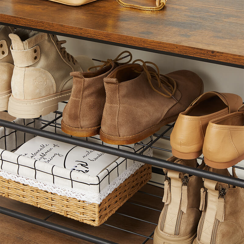 VASAGLE Coat Rack Stand Shoe Rack