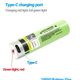 18650 Rechargeable Battery USB C