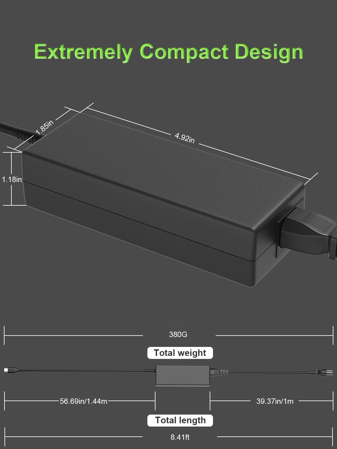 100W Universal USB-C Laptop Charger HP Lenovo Acer Dell Toshiba Samsung Laptop Charger