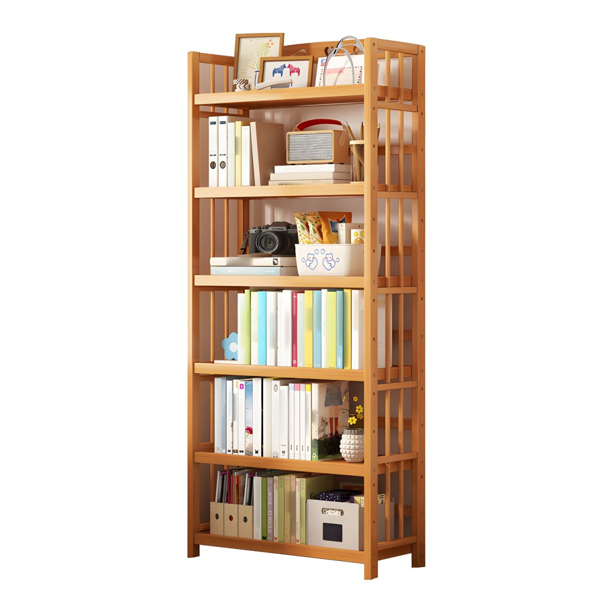 Bamboo Multi Layer Bookshelf 177 x 70cm