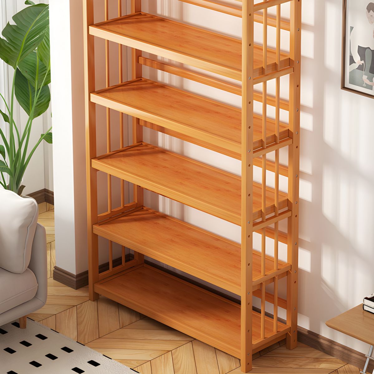 Bamboo Multi Layer Bookshelf 177 x 70cm