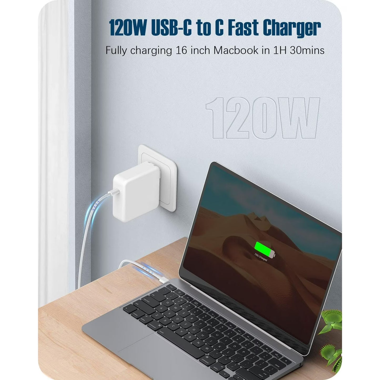 120W USB C Replacement MacBook Charger