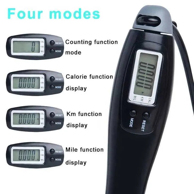 Cordless Skipping Digital Jump Rope (Pink/White)