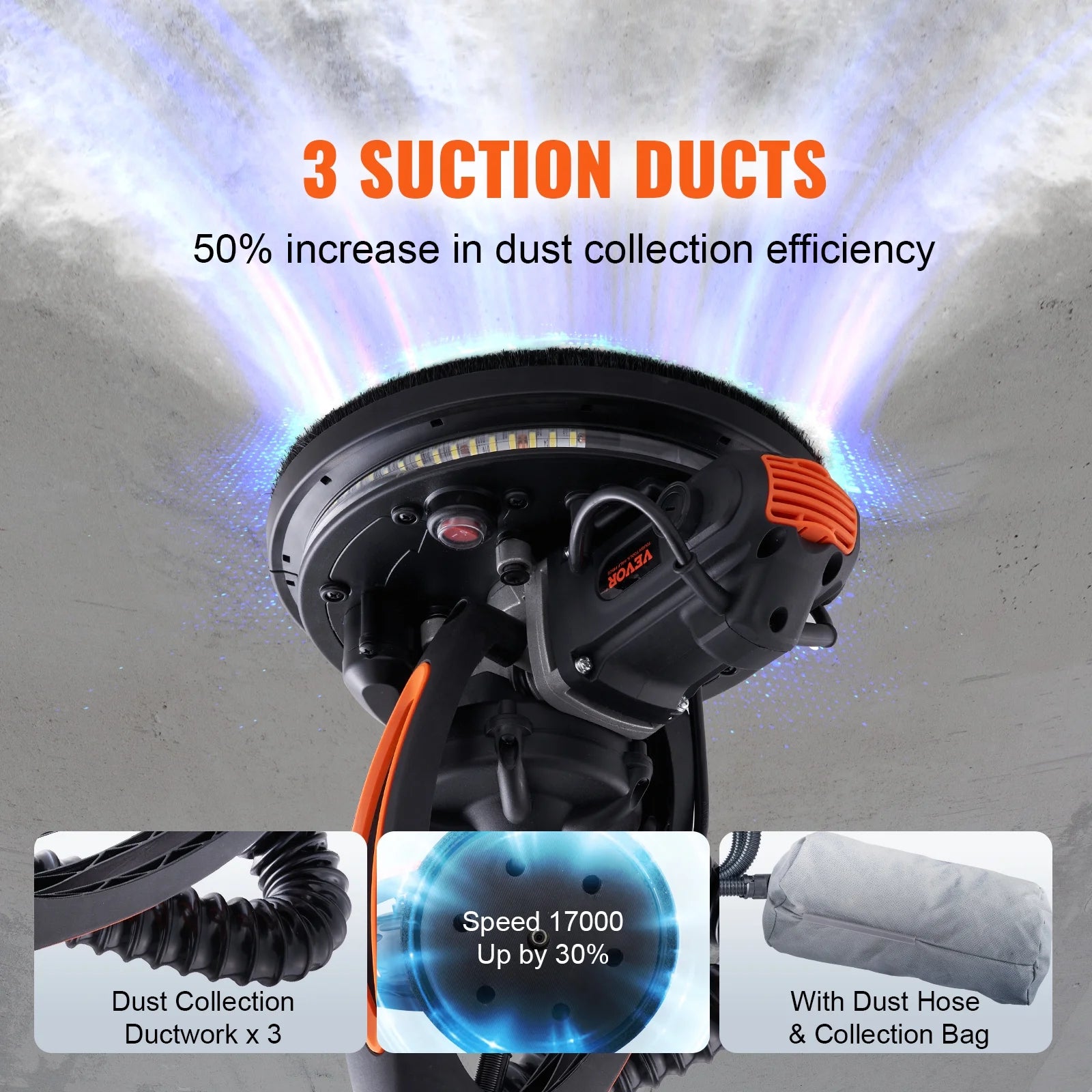 Electric Dry wall Sander 225MM Wall Grinding Machine