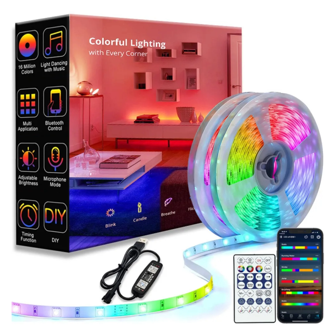 15m LED Strip Light RGB Bluetooth Control