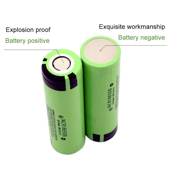 18650 Rechargeable Battery Flat Top (2 pcs)