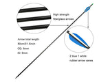 Fiberglass Hunting & Target Archery Arrows (6 Arrows)