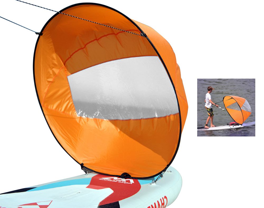 42in Sail Foldable Kayak Boat Wind Sail (Orange)