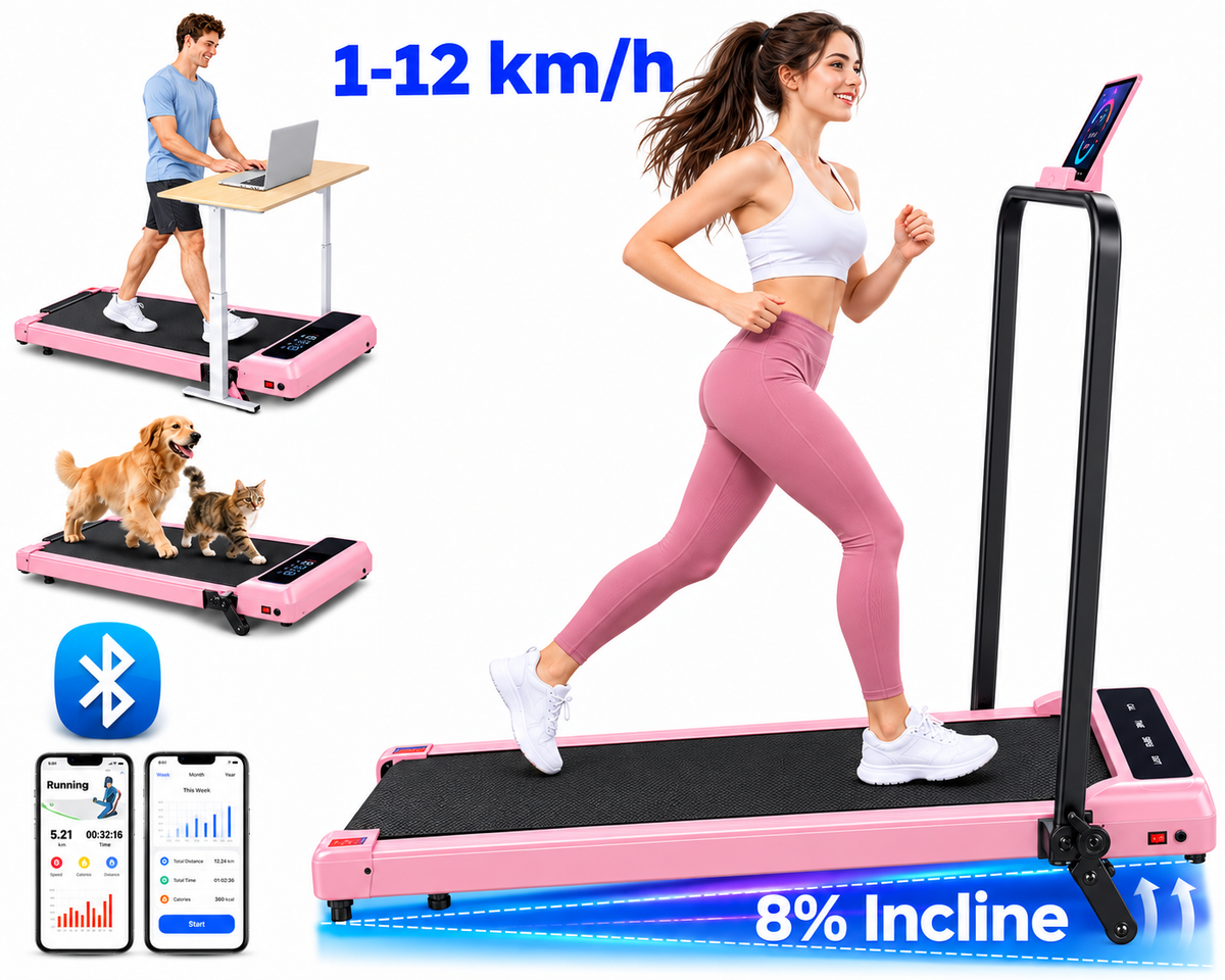 Foldable Walking Pad Treadmill Compact Flat