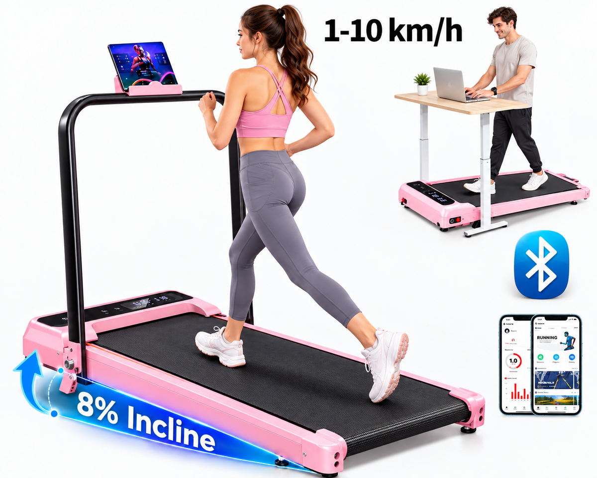 Foldable Walking Pad Treadmill Compact Flat