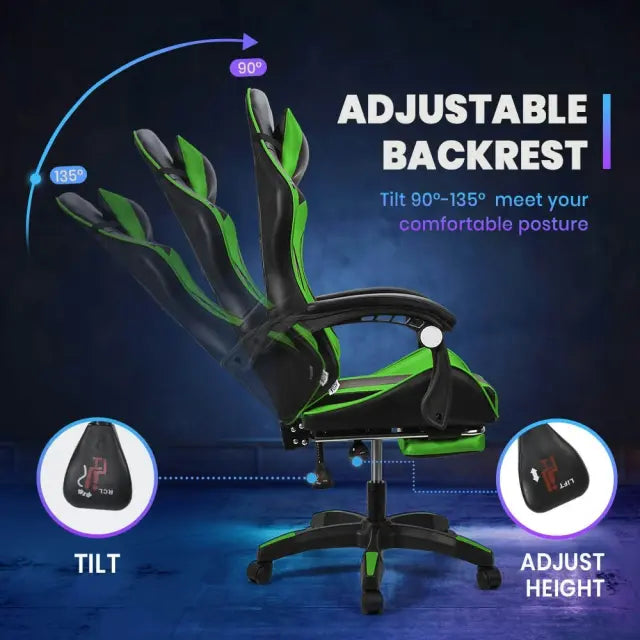 Gaming Chair with Desk Combo