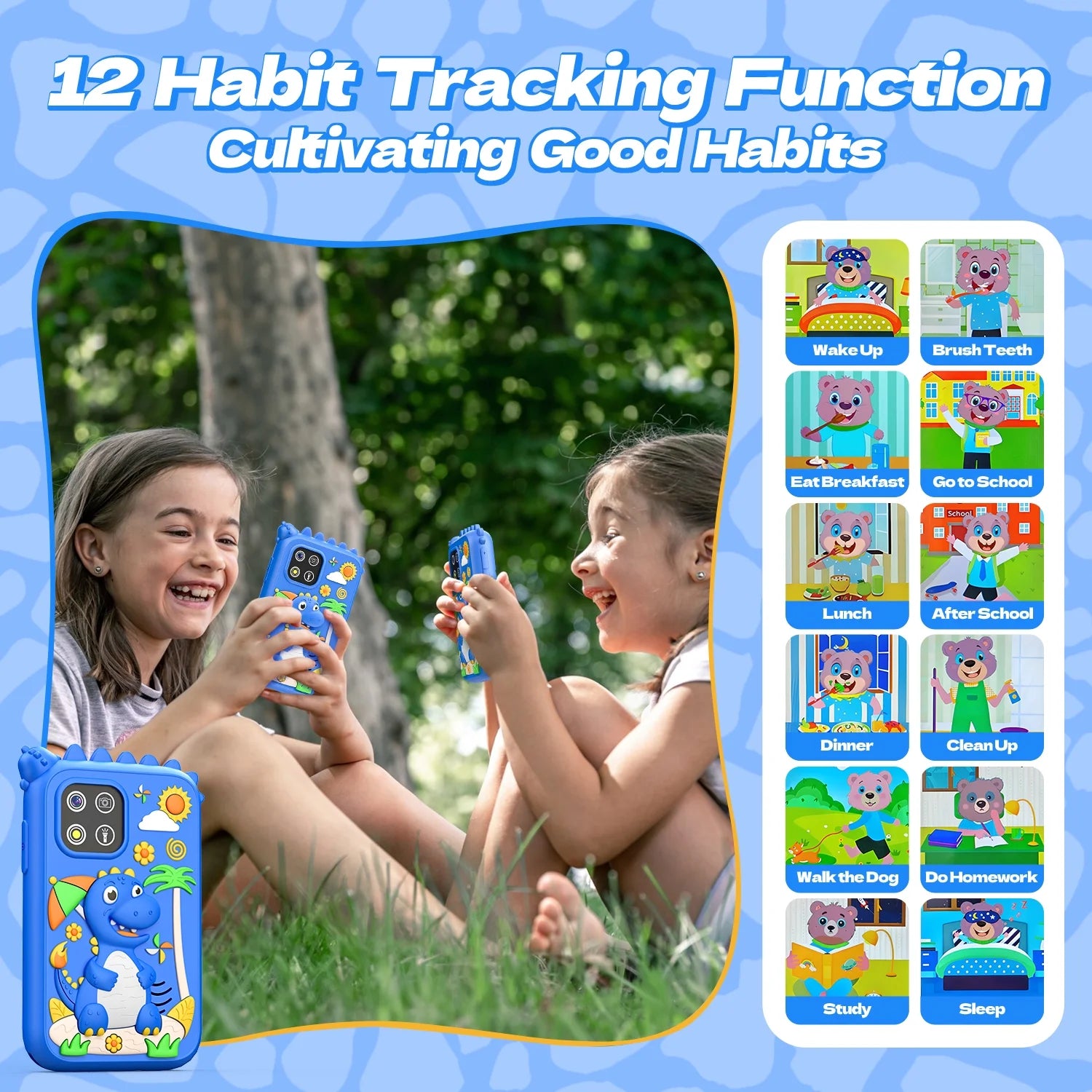 2.8Inch Touchscreen Learning Play Toy Phone With Dual Camera Smart Phone For Girl Boy With 8G SD Card