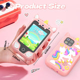2.8Inch Touchscreen Learning Play Toy Phone With Dual Camera Smart Phone For Girl Boy With 8G SD Card