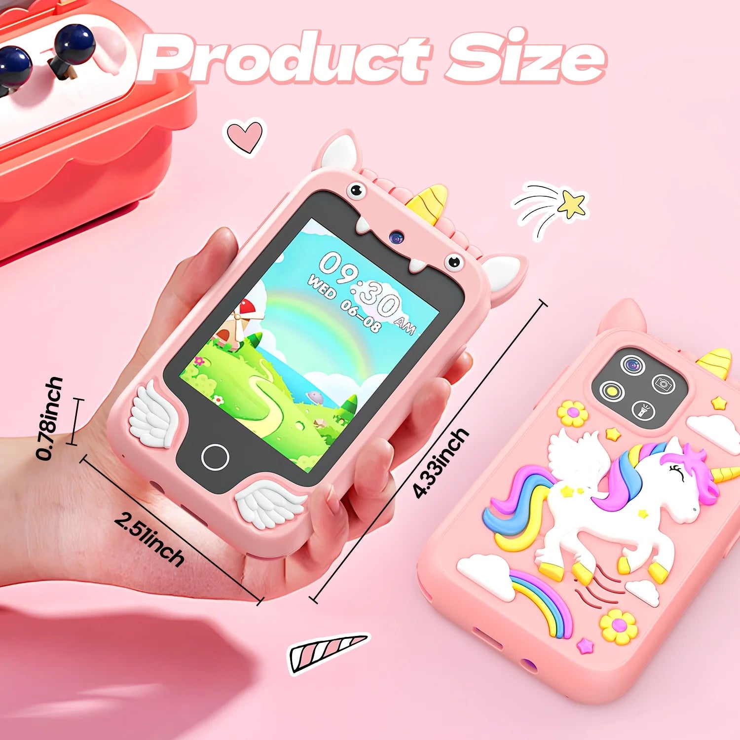 2.8Inch Touchscreen Learning Play Toy Phone With Dual Camera Smart Phone For Girl Boy With 8G SD Card