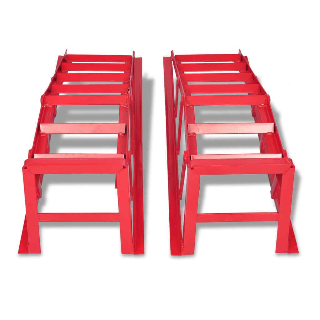 Car Ramps Pair 2000kg Ramp Red