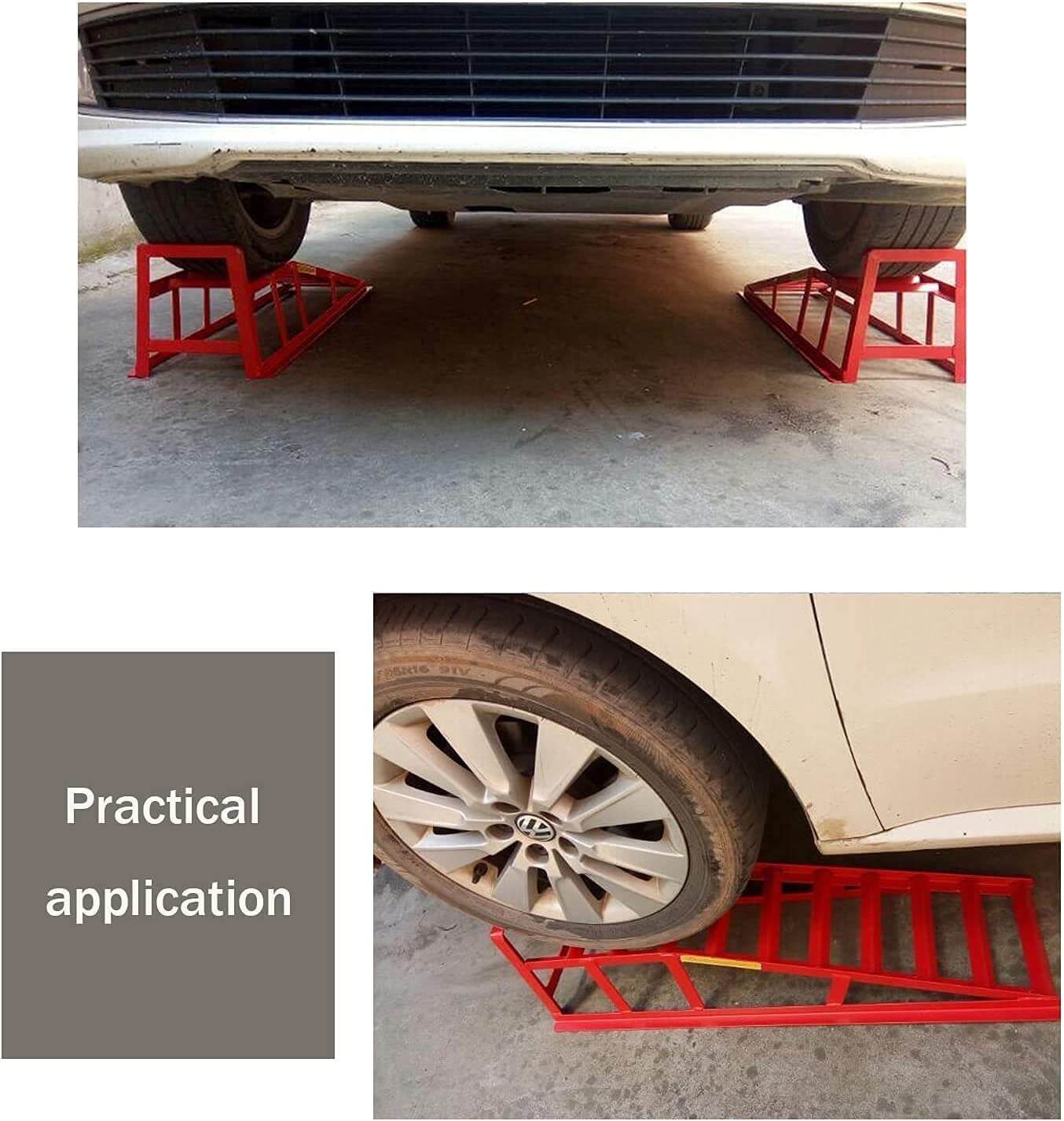 Car Ramps Pair 2000kg Ramp Red