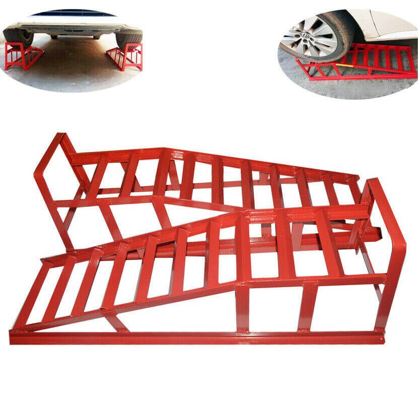 Car Ramps Pair 2000kg Ramp Red