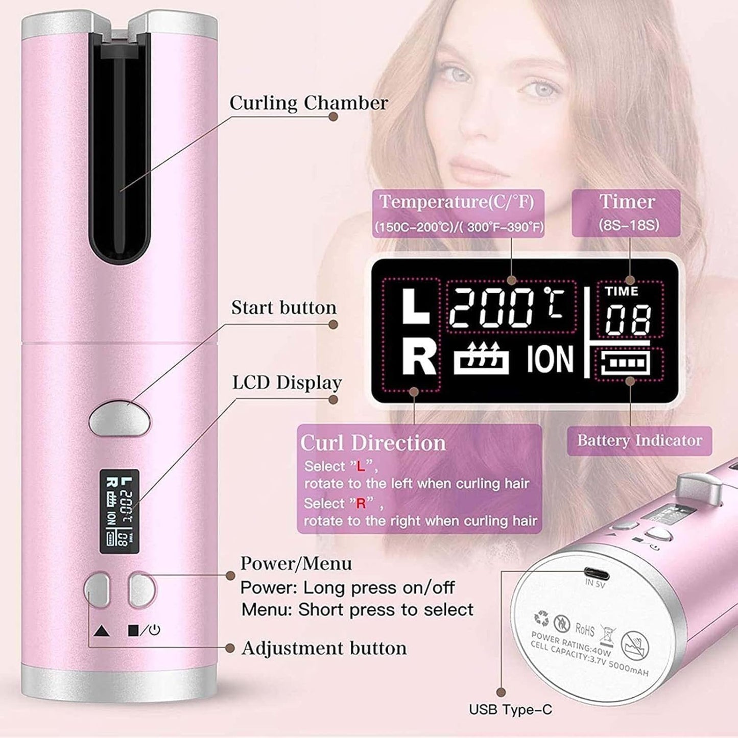 Hair Curler Cordless