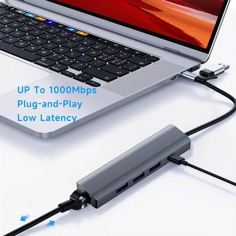 5-in-1 USB Multi-Port Type C Hub USB-C Docking Station with Ethernet