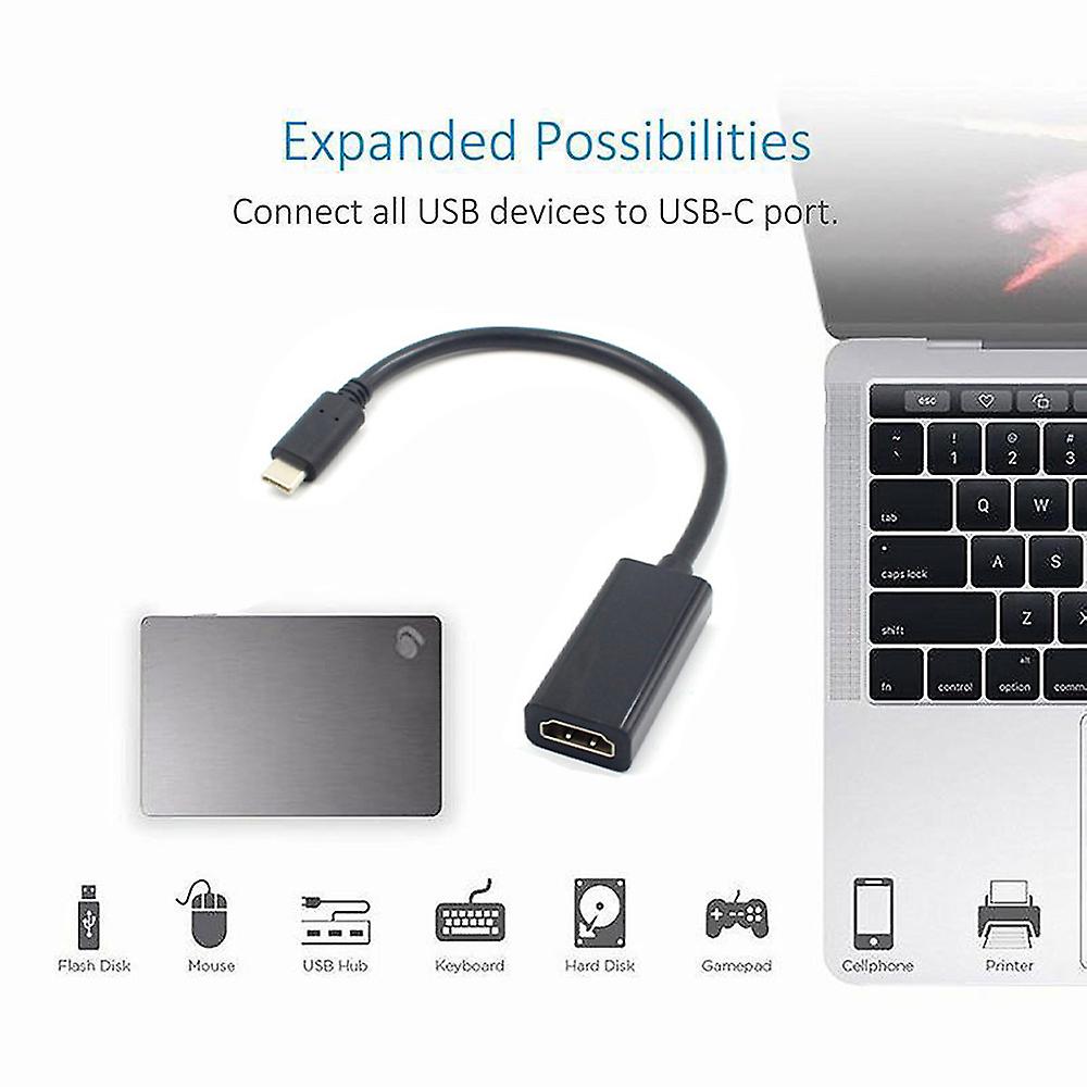 USB-C to HDMI 4K Adapter Cable HDTV Converter