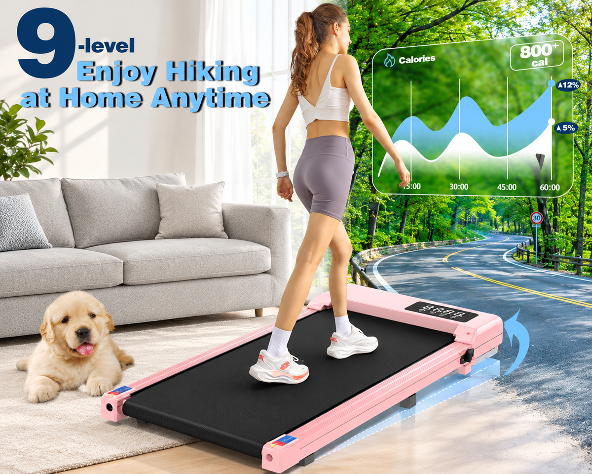 Foldable Walking Pad Treadmill Compact Flat
