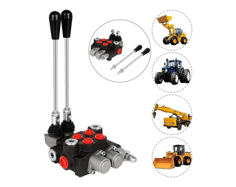 2 Spool Hydraulic Directional Control Valve 11 Gpm double acting cylinder spool